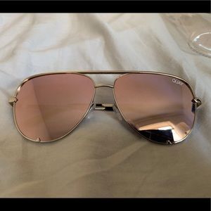 QUAY X DESI PERKINS gold frame gold lens aviators